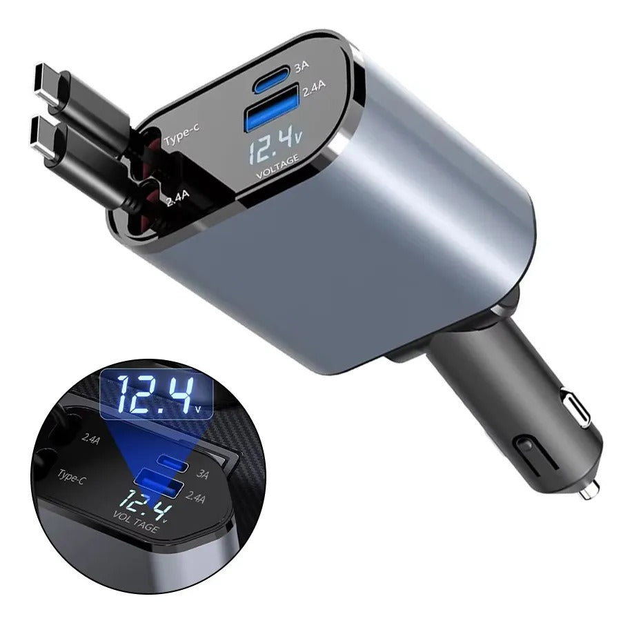 Cargador Usb-c  4 en 1  para carro